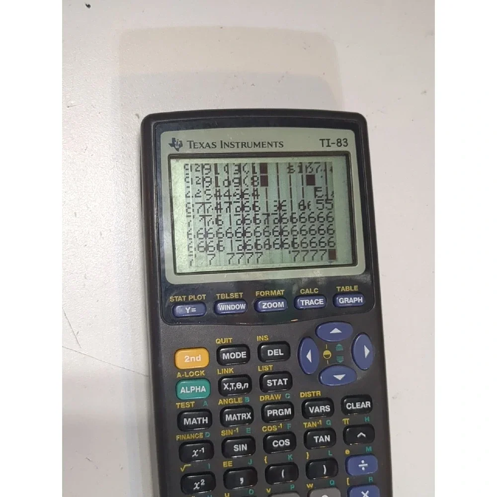 Texas Instruments TI-83 Plus Graphing Calculator w/Cover PARTS screen Issue Ee